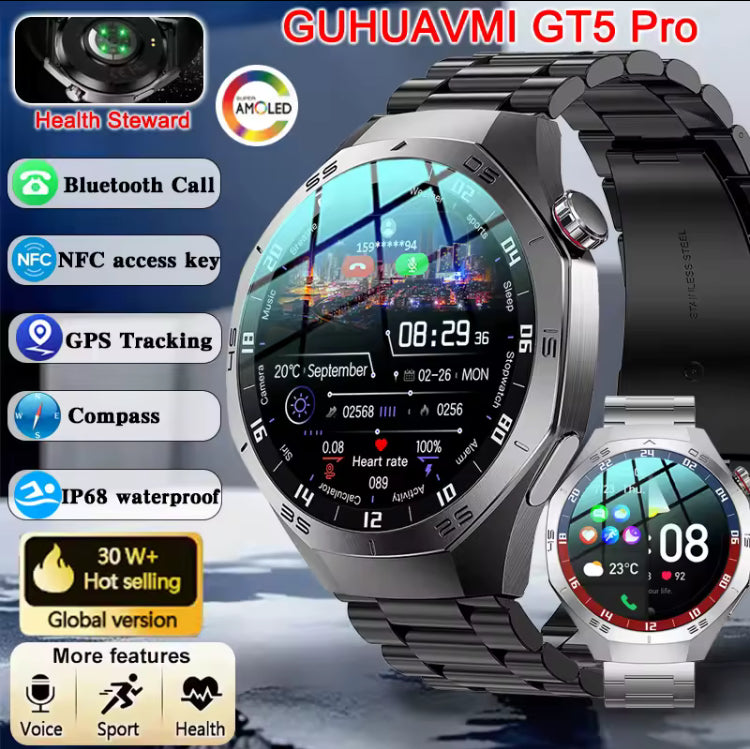 2025 New GT5 GUHUAVMI Pro Smart Watch For Men